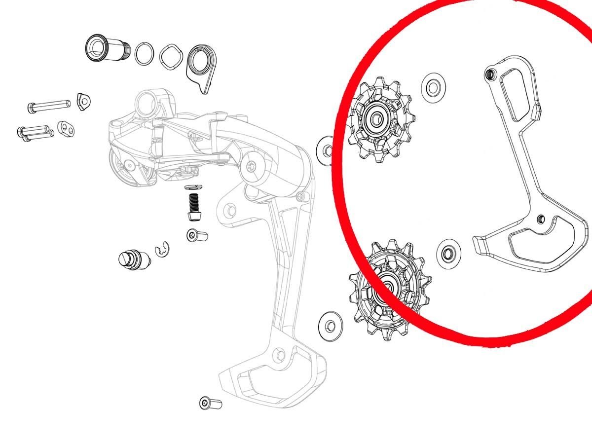REPUESTO PARA JAULA DE CAMBIO SRAM GX EAGLE LUNAR