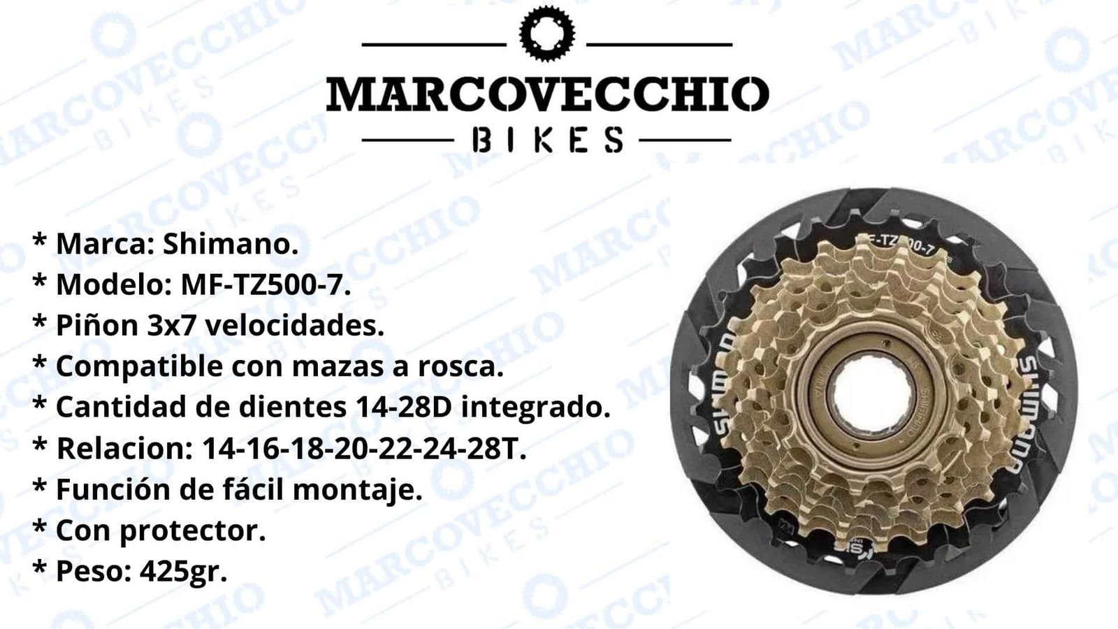 SHIMANO TZ500 A ROSCA 14-28t CON PROTECTOR