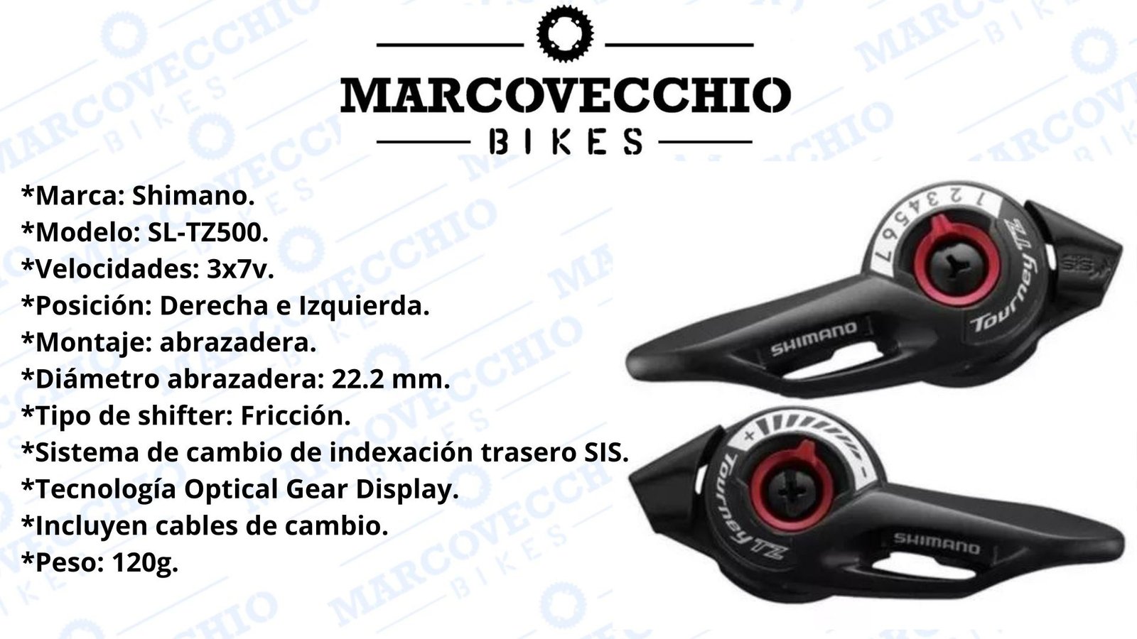 Par Shimano Sl-tz500 Tourney Tz 3x7v