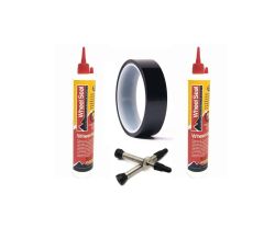 KIT TUBELESS CINTA 27MM + LIQUIDO + VALVULAS 2 Ruedas