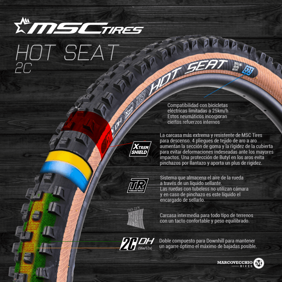 MSC HOT SEAT 29×2.40 TLR 2C DH XTREM SHIELD 60TPI