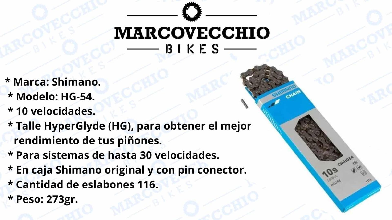 SHIMANO 10V HG54 DEORE 116 Eslabones