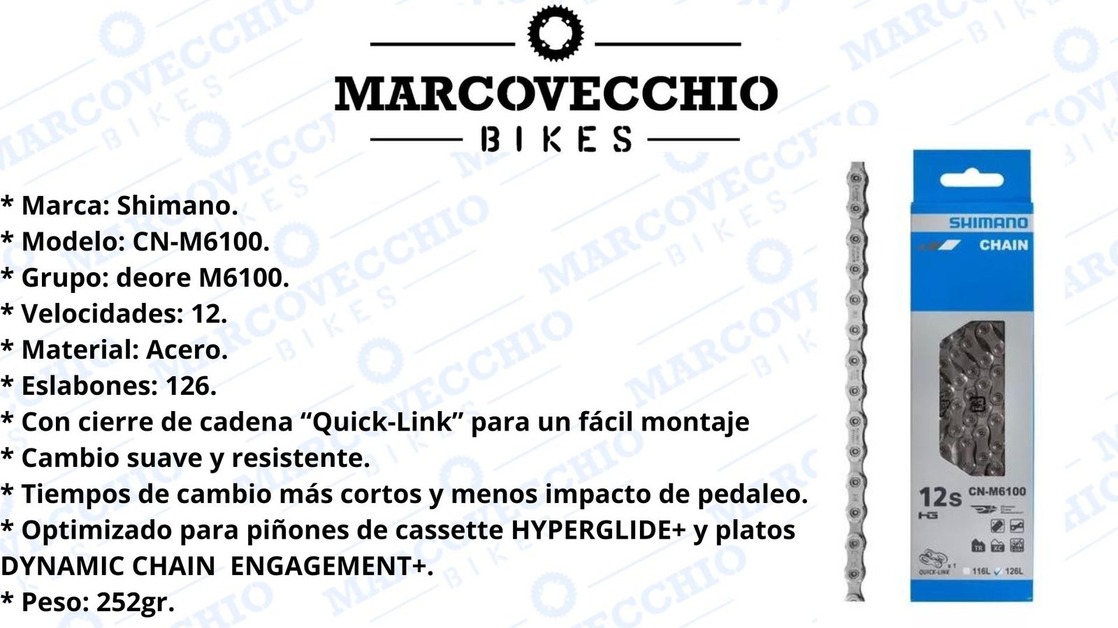 Shimano Deore M6100 12V 126 Eslabones