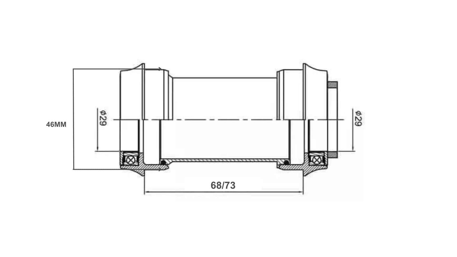 KENLI PF30 Dub Pressfit 46x73x29mm